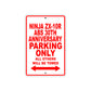 Ninja ZX-10R ABS 30th Anniversary Motorcycle Parking Only All Others Will Be Towed Aluminum Metal Sign