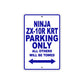 Ninja ZX-10R KRT Motorcycle Parking Only All Others Will Be Towed Aluminum Metal Sign