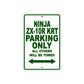 Ninja ZX-10R KRT Motorcycle Parking Only All Others Will Be Towed Aluminum Metal Sign