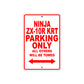 Ninja ZX-10R KRT Motorcycle Parking Only All Others Will Be Towed Aluminum Metal Sign