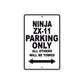 Ninja ZX-11 Motorcycle Parking Only All Others Will Be Towed Aluminum Metal Sign