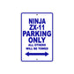 Ninja ZX-11 Motorcycle Parking Only All Others Will Be Towed Aluminum Metal Sign