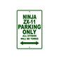 Ninja ZX-11 Motorcycle Parking Only All Others Will Be Towed Aluminum Metal Sign