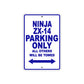 Ninja ZX-14 Motorcycle Parking Only All Others Will Be Towed Aluminum Metal Sign