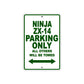 Ninja ZX-14 Motorcycle Parking Only All Others Will Be Towed Aluminum Metal Sign