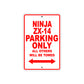 Ninja ZX-14 Motorcycle Parking Only All Others Will Be Towed Aluminum Metal Sign