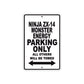 Ninja ZX-14 Monster Energy Motorcycle Parking Only All Others Will Be Towed Aluminum Metal Sign