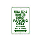 Ninja ZX-14 Monster Energy Motorcycle Parking Only All Others Will Be Towed Aluminum Metal Sign