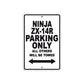 Ninja ZX-14R Motorcycle Parking Only All Others Will Be Towed Aluminum Metal Sign