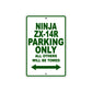 Ninja ZX-14R Motorcycle Parking Only All Others Will Be Towed Aluminum Metal Sign