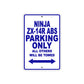 Ninja ZX-14R ABS Motorcycle Parking Only All Others Will Be Towed Aluminum Metal Sign