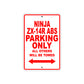 Ninja ZX-14R ABS Motorcycle Parking Only All Others Will Be Towed Aluminum Metal Sign