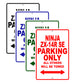Ninja ZX-14R SE Motorcycle Parking Only All Others Will Be Towed Aluminum Metal Sign