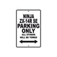 Ninja ZX-14R SE Motorcycle Parking Only All Others Will Be Towed Aluminum Metal Sign
