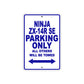Ninja ZX-14R SE Motorcycle Parking Only All Others Will Be Towed Aluminum Metal Sign