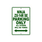 Ninja ZX-14R SE Motorcycle Parking Only All Others Will Be Towed Aluminum Metal Sign