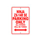 Ninja ZX-14R SE Motorcycle Parking Only All Others Will Be Towed Aluminum Metal Sign