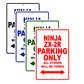 Ninja ZX-2R Motorcycle Parking Only All Others Will Be Towed Aluminum Metal Sign