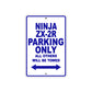Ninja ZX-2R Motorcycle Parking Only All Others Will Be Towed Aluminum Metal Sign