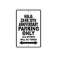 Ninja ZX-6R 30th Anniversary Motorcycle Parking Only All Others Will Be Towed Aluminum Metal Sign