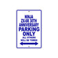Ninja ZX-6R 30th Anniversary Motorcycle Parking Only All Others Will Be Towed Aluminum Metal Sign