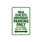 Ninja ZX-6R 30th Anniversary Motorcycle Parking Only All Others Will Be Towed Aluminum Metal Sign