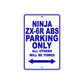 Ninja ZX-6R ABS Motorcycle Parking Only All Others Will Be Towed Aluminum Metal Sign