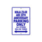 Ninja ZX-6R ABS 30th Anniversary Motorcycle Parking Only All Others Will Be Towed Aluminum Metal Sign