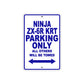 Ninja ZX-6R KRT Motorcycle Parking Only All Others Will Be Towed Aluminum Metal Sign