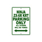 Ninja ZX-6R KRT Motorcycle Parking Only All Others Will Be Towed Aluminum Metal Sign