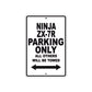 Ninja ZX-7R Motorcycle Parking Only All Others Will Be Towed Aluminum Metal Sign