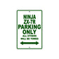 Ninja ZX-7R Motorcycle Parking Only All Others Will Be Towed Aluminum Metal Sign