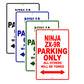 Ninja ZX-9R Motorcycle Parking Only All Others Will Be Towed Aluminum Metal Sign