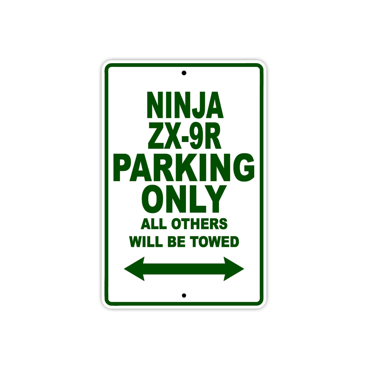 Ninja ZX-9R Motorcycle Parking Only All Others Will Be Towed Aluminum Metal Sign