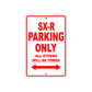 SX-R Motorcycle Parking Only All Others Will Be Towed Aluminum Metal Sign