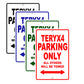 Teryx4 Motorcycle Parking Only All Others Will Be Towed Aluminum Metal Sign