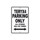 Teryx4 Motorcycle Parking Only All Others Will Be Towed Aluminum Metal Sign