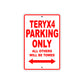 Teryx4 Motorcycle Parking Only All Others Will Be Towed Aluminum Metal Sign