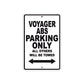 Voyager ABS Motorcycle Parking Only All Others Will Be Towed Aluminum Metal Sign