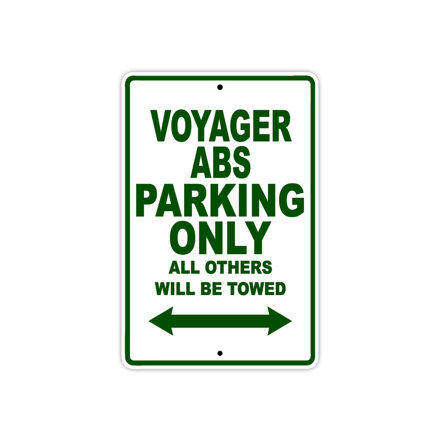 Voyager ABS Motorcycle Parking Only All Others Will Be Towed Aluminum Metal Sign
