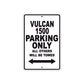 Vulcan 1500 Motorcycle Parking Only All Others Will Be Towed Aluminum Metal Sign