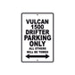 Vulcan 1500 Drifter Motorcycle Parking Only All Others Will Be Towed Aluminum Metal Sign