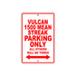 Vulcan 1500 Mean Streak Motorcycle Parking Only All Others Will Be Towed Aluminum Metal Sign