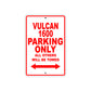 Vulcan 1600 Motorcycle Parking Only All Others Will Be Towed Aluminum Metal Sign
