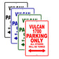 Vulcan 1700 Motorcycle Parking Only All Others Will Be Towed Aluminum Metal Sign