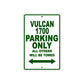 Vulcan 1700 Motorcycle Parking Only All Others Will Be Towed Aluminum Metal Sign