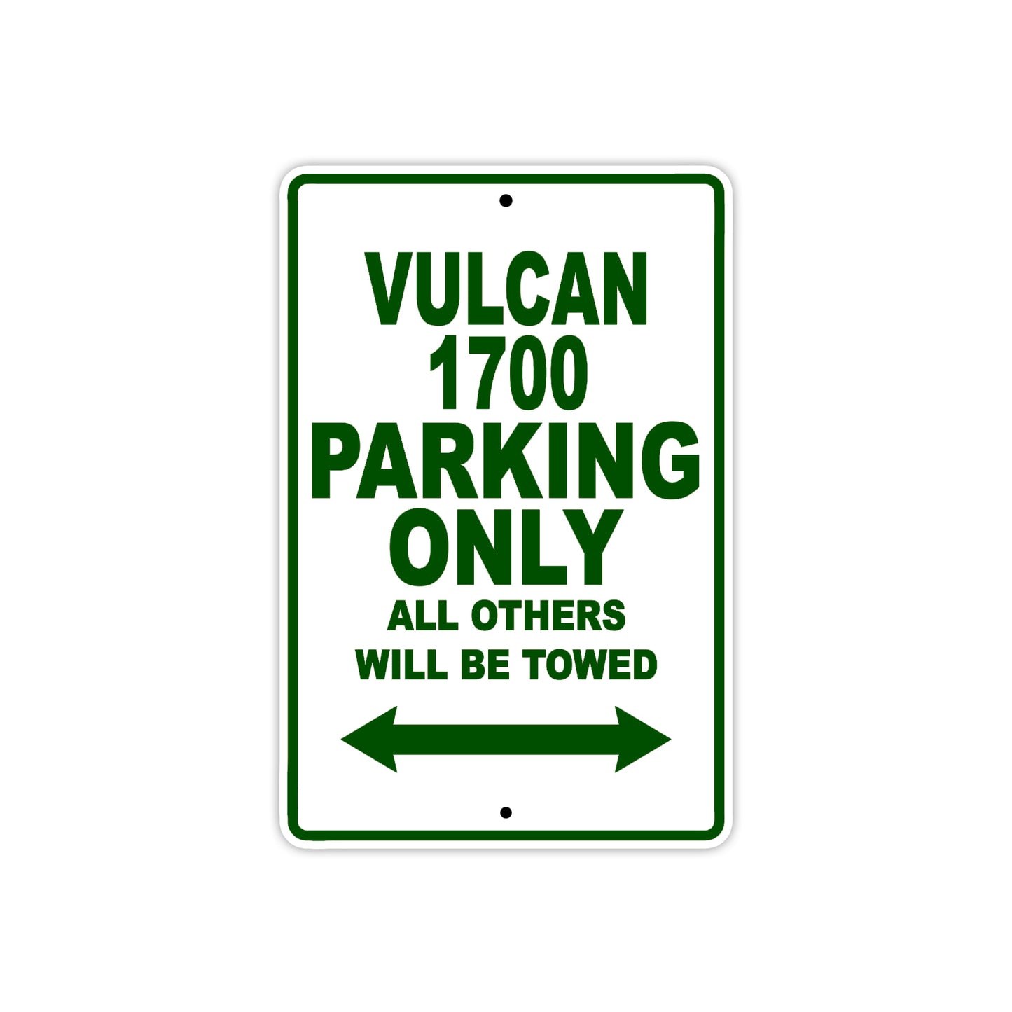 Vulcan 1700 Motorcycle Parking Only All Others Will Be Towed Aluminum Metal Sign
