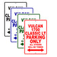 Vulcan 1700 Classic LT Motorcycle Parking Only All Others Will Be Towed Aluminum Metal Sign