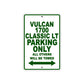 Vulcan 1700 Classic LT Motorcycle Parking Only All Others Will Be Towed Aluminum Metal Sign