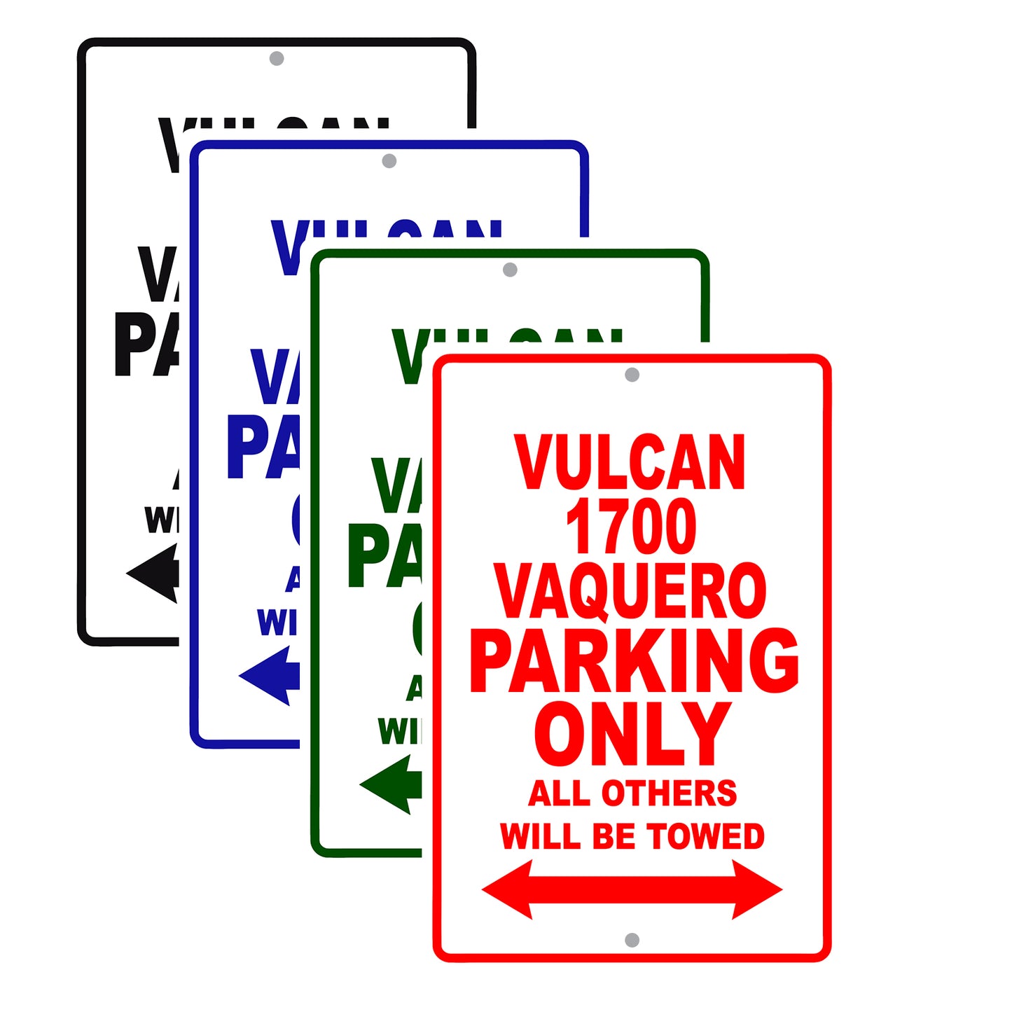 Vulcan 1700 Nomad Vaquero Motorcycle Parking Only All Others Will Be Towed Aluminum Metal Sign